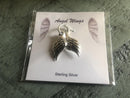 Sterling Silver Double Angel Wing Pendant / Charm , Gift Boxed FB2700